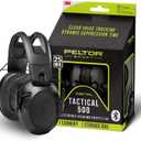 Peltor Sport Tactical 500 Bluetooth Hearing Protection Ear Muffs, 25 dB Noise Reduction Rating, Electronic Hearing Protection Headphones for Shooting, Hunting, Mowing, Construction, Concerts, & More