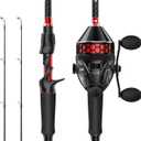 KastKing Brutus Twin-Tip SpinCast Fishing Combos, 6'6'' M Twin Tips Rod, Size 30