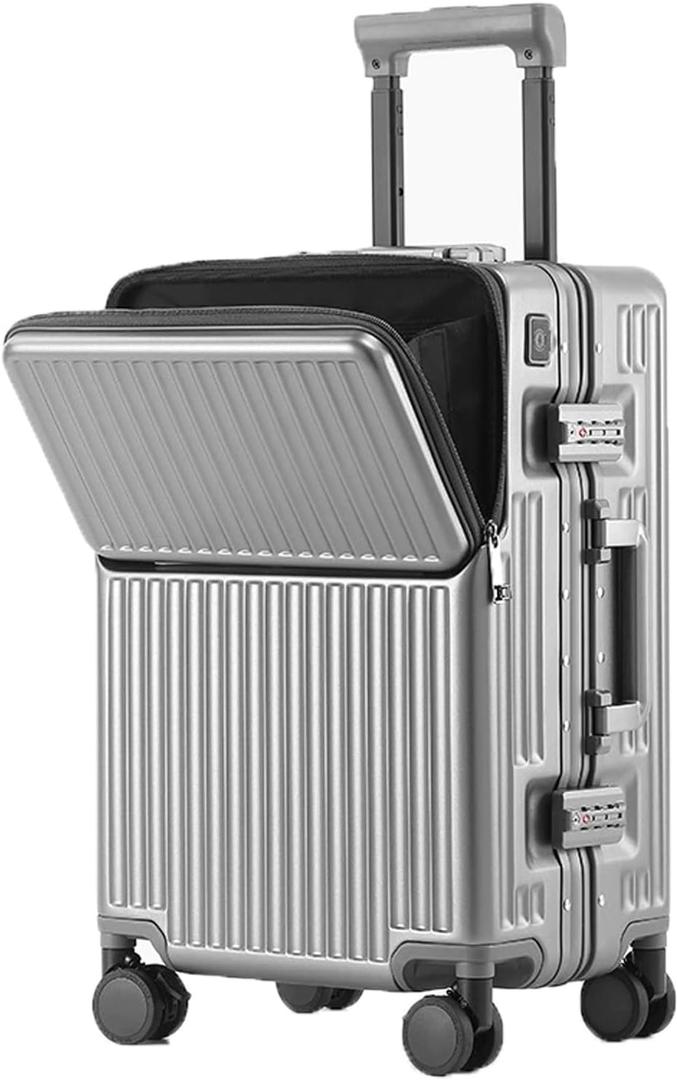 ZMY Carry on Luggage with Charging Port, Lightweight Hardside Suitcase with TSA Lock and Spinner Wheels (Grey, 30 inches)