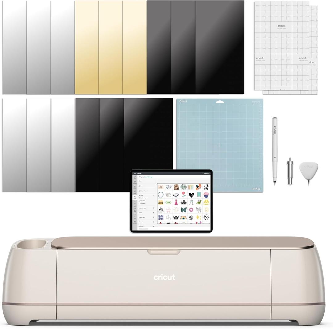 Cricut Maker 4 - Smart Cutting Machine (Seashell), Digital Content Bundle - Includes Images in Design Space App