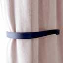 Curtain Holdbacks (Set of 2), Wall Mounted Drapery Tiebacks with Screws, Metal Decorative Window Drapery Holder Curtain Hook (Black)