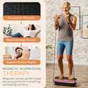 Lifepro HexaPlate Lite Vibration Plate Exercise Machine with Magnetic Acupoints - Full Body Vibration Platform for Beginners and Recovery - Lymphatic Drainage Massager for Muscle Toning and Fitness