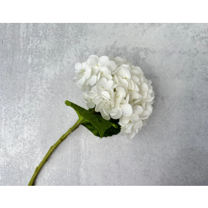 WISTART 8 Pcs Large Hydrangea Artificial Flowers 27.5 inches Realistic Single Long Stem Full Faux Silk Hydrangea Bouquets Flowers Arrangements Home Decor DIY Wedding Centerpieces(White)