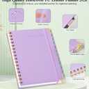 2026 Planner, Hardcover Leather Weekly and Monthly Planner, January 2026 - December 2026, Spiral Yearly Agenda Organizer Book 2026 with Tabs, Daily Calendar Planners for School Work Home, A4 (8.5" x 11"), Purple