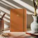 Undated Weekly & Monthly Planner, Life Organizer & Productivity Journal, Goals Setting & Time Management, Gift Box Included, A5 Hardcover Leather with Stickers (Brown)