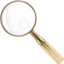 Lakei Magnifying Glass,10X Handheld Reading Magnifying Glass 75mm Shatter Resistant Lens, Non-Slip Handle, Suitable for Elderly Reading, Adults Close Work, Hobbies and Science (Gold)