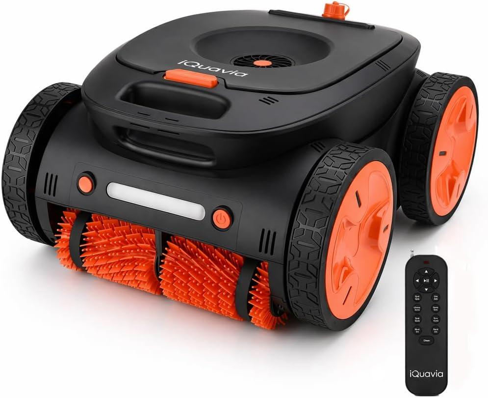 Cordless Pool Robot Vacuum for Inground Pools with Remote Control
Real-Time Spot Cleaning, 5,500 GPH Dual Suction, 210-Min Runtime, 4WD Smart Navigation, Dual Brushes, Wall and Waterline