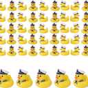 50pcs Mini Cruise Ducks, Resin Cute Miniature Cruise Ship Ducks Small Tiny Funny Sailing Toys Practical Ornament Accessories for Bath Party Micro Landscape Garden Living Room (Yellow)