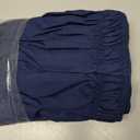 Wrap Around Dust Ruffle Bed Skirt - Navy Blue - for Queen Size Beds with 18 Inch Drop - Elastic Strap - Adjustable Pleated Bedskirt with Brushed Fabric and Wrinkle Free - for Women, Men, Kids & Teens