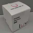 LuvLink Cube Friendship Lamp v2 Extended WiFi Range - Bluetooth Setup - Wood & Glass Design (Single, Natural)