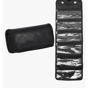 Money Organizer Wallet for Cash - Multi-Pocket Money Pouch with Envelopes for Budgeting, Receipts, Coupons, Currency Storage, and Card Holder Wallet (Black, 6 pockets)