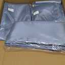 120 PCS Dusty Blue Satin Chair Sashes, Ties Bows Designed Chairs Decorative, Chair Cover Sashes for Thanksgiving Wedding Christmas Banquet Party Home Kitchen Decoration (7 x 108 inch)