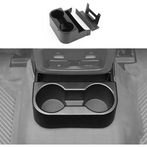 Jimen for Bronco Cup Holder, Rear Dual Cup Holder Back Seat Drink Holder Organizer Storage Tray Compatible with Ford Bronco 4 Door 2021-2023