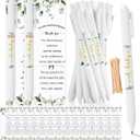 Tenceur 30 Set Baby Shower Pens Greenery Baby Shower Favor for Guest Sage Ballpoint Pens with Woodland Thank You Cards Gender Reveal Party Favor for Girl Boy Party Souvenirs Prizes
