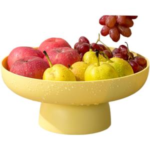 Onefitow Fruit bowl Fruit Basket for Kitchen Countertop Kitchen Storage Baskets Stand Organization, Decor Centerpiece Counter or Dining Room Tables (Yellow)