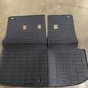 TPE Floor Mats Compatible with Hyundai Palisade 2020-2024 All Weather Protection Floor Liner Cargo Liner Trunk Mat with Backrest (Black)