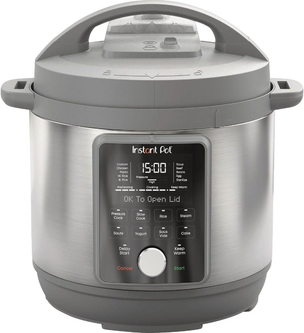 Instant Pot Duo Plus, 6-Quart Whisper Quiet 9-in-1 Electric Pressure Cooker, Slow Rice Steamer, Sauté, Yogurt Maker, Warmer & Sterilizer, Free App with 800+ Recipes, Stainless Steel