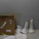 Vorriop 3 Set White Cake Stand，Display Plate Dessert Cupcake Pastry Candy for Party，Elegant Round Cylinder Columns tables for Weddings Cake Stands，Birthday Party