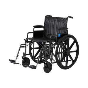 22" Bariatric Wheelchair, Removable Desk-Length Armrests and Swing-Away Foot Rests