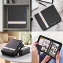 DocSafe 3 Ring Binder with Zipper,Fireproof 2 Inch Round Ring Binder with 2 Interior Pockets,PVC-Free,Portable School Office Home Safe Storage for Letter Size 8.5'' x 11'' Paper Photos Cards Black