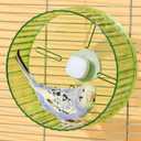 6.8-inch Parrot Silent Running Wheel, Parrot Exercise Wheel, Birds, Parrots, Turtles, Hamsters, Small Animal Quiet Running Wheel (Green)