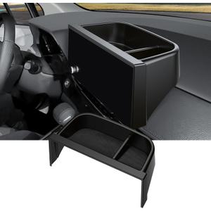 Ecarzo 8.0 inches Screen Dash Tray Phone Holder for Toyota Sienna 2025 2026, Custom Fit Behind Screen Dashboard Organizer, Dash Console Storage Tray with Non-Slip Liner (NOT for 12.3-Inch Display)
