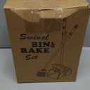 Pooper Scooper Swivel Bin & Rake with 100 Waste Bags, Dog Pooper Scooper with Bag Attachment for Large Medium Small Dogs, Poop Scooper with Lid for Lawn Yard Dog Kennel