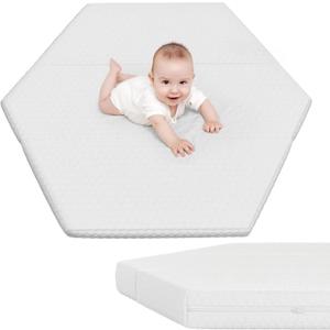 YENING Thick Hexagon Playpen Mat Foam - 52 x 45 Hexagon Play Pen Mattress Pad Washable Baby Play Yard Insert Matt Waterproof