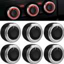 Frienda 6 Pcs AC Climate Control Knob Replacement AC Heater Blower Fan Control Knob Switch Heater Blower Fan Button Compatible with Accessories Replacement Compatible 2005-2015