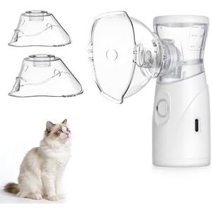 YFL Portable Nebulizer for Pets Breathing Problems - 2 Masks Nebulizer for Cats and Dogs, Low-Noise Battery Operated for Home Travel Use (Type-C Charging)