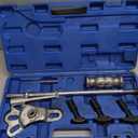 Rear Axle Bearing Puller Tool Kit & Slide Hammer Set, Heavy-Duty Axle Seal & Bearing Remover with Slide Hammer Yoke, 3 Adapters (1-1/4" to 2-7/8" IDs), Premium Automotive Repair Tool