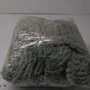 Amélie Home Chunky Knit Throw Blanket for Couch, Soft Chenille Crochet Blanket for Sofa, 50"x60", Sage Green