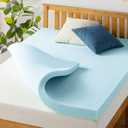 Best Price Mattress 4 Inch Ventilated Memory Foam Mattress Topper, Cooling Gel Infusion, CertiPUR-US Certified, Dorm Essentials, Full