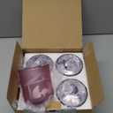 Advent Candle Holder Set of 4, Christian Decoration Votive Candle Holders, Glass Tealight Holders for Christmas Table Centerpieces Nativity Decorations, Purple & Pink