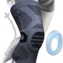 NEENCA Professional Knee Brace for Pain Relief, Medical Knee Compression Sleeve, Knee Support with Horizontal Knit Tech for Meniscus Tear, ACL, Arthritis, Joint Pain, Runner, Workout (Medium, Upgraded Version - Black)