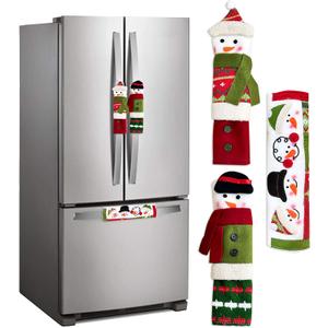 3 Piece Set Christmas Snowman Refrigerator Door Handle Covers Appliance Handle Covers Christmas Decorations Fits Standard Size Kitchen Refrigerator Microwave Oven Or Dishwasher