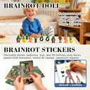 132PCS Brainrot Meme Party Decorations - 3D Figurines, Themed Banner, Balloons, Cake Toppers, Stickers & Keychains | Perfect for Meme Lovers, Teens & Adult Fans Fun Themed Parties