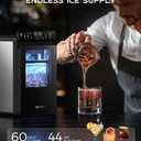 ecozy Smart Nugget Ice Maker Countertop, First Full-Color Smart Panel Ice Machine with APP Control, Double-Layer Insulation, 44 lbs/24H Soft Pellet Chewable Ice, Pull-Out Water Tank, Self-Cleaning