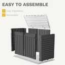 DWVO Outdoor Weather-Resistant Horizontal Storage Shed, 35 Cu Ft Capacity, Lockable and Waterproof, Suitable for Storing Garden Tools, Dark Gray