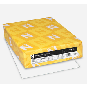 Neenah Index Cardstock, 8.5" x 11", 90 lb./163 gsm, White, 300 Sheets, Lightweight, 94 Brightness  EXTRA SHEETS, MORE VALUE! (91437)