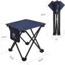 Opliy Camping Stool, Folding Small Chair Portable Camp Stool for Camping Fishing Hiking Gardening and Beach, Camping Seat with Carry Bag (Blue)