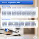 Upgraded WTW6600SW2 WTW6700TW1 WTW6400SW3 MVWB800VQ0 Washer Suspension Rods, Fit for Maytag Whirlpool Kenmore Washer MTW6300TQ1 WTW6200VW0 MVWB700VQ0 MTW6700TQ1 WTW6600SB3 WTW6200VW0 WTW6300SB1