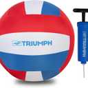 Triumph Patriotic Monster Volleyball - from the Beach to the Backyard, Play Multiple Games with the Oversized Volleyball