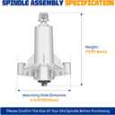 Aeagle 130794 128285 Spindle 153535 Pulley Fit for 42" Deck LT1000 LT2000 LTX1000 DYT4000 (ONLY 3-Hole Spindle) Husqvarna CT130 YTH150 YTH1542 Replace 532130794 133172 137645 532128285