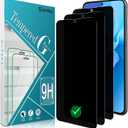 Slanku [3 Pack for Samsung Galaxy S23 FE / A54 5G Privacy Screen Protector, Anti Spy, Private Tempered Glass, Full Coverage (Black)
