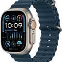 Apple Watch Ultra 2 [GPS + Cellular, 49mm] - Titanium Case with Blue Ocean Band, One Size (Premium)