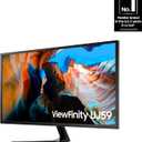 SAMSUNG 32" UJ59 Series 4K UHD (3840x2160) Computer Monitor,VA Panel, HDMI, Display Port, Eye Saver/Flicker Free Mode, FreeSync, LU32J590UQNXZA, Black
