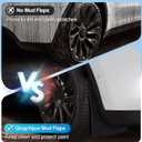 Tesla Model Y Juniper Accessories Mud Flaps 2025-2026 [ Protect Paint,No Drilling] OEM Upgrade Fixed Position: Sturdy PP; Hanging Position: TPV Rubber Plastic for Model Y Juniper (4 Pcs)