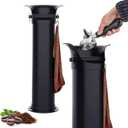 Knock Box for Espresso Grounds, Home and Commercial Use Knockbox with Removable Non-Slip Base & Barista Towel, Espresso Knock Box, Coffee Grind Collection Dump Bin, Extra Large