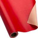 2 x Retrify Red Birthday Wrapping Paper Roll, Pearlized Gift Packing Paper for Christmas, New Year's Eve, Holiday, Wedding - 17 Inches x 32.8 Feet